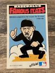 Bill Klem 1972 Fleer Famous Feats Card