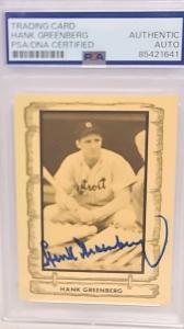 Hank Greenberg Signed 1980 Baseball Card - Tigers
