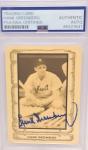 Hank Greenberg Signed 1980 Baseball Card - Tigers