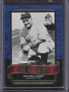 2003 SP Legendary Cuts Joe McCarthy Blue #/275