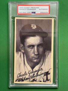 1936 Goudey Charles Gehringer Autograph Card
