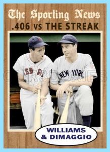 Joe DiMaggio Ted Williams Custom Art Card
