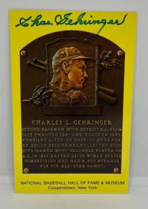 Charles Gehringer Autographed Hall of Fame Postcard