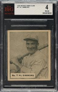 1936 Al Simmons Detroit Tigers HOF Card
