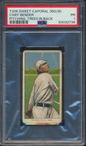 1909 T206 Chief Bender Sweet Caporal Card
