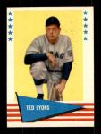 1961 Fleer #122 Ted Lyons Chicago White Sox Card