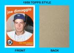Joe DiMaggio 1959 Yankees Art Card