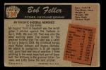 1955 Bowman #134 Bob Feller Indians Card