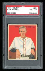 1933 Goudey Carl Hubbell #234 PSA 4 Card