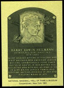 Harry Heilmann 1981-89 Hall of Fame Metallic Card