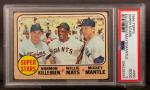 Mickey Mantle, Willie Mays, Killebrew 1968 Topps Card