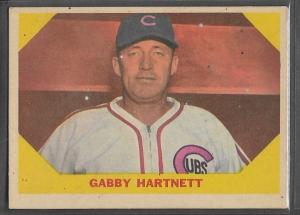 1960 Fleer Gabby Hartnett Baseball Card #29