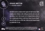 2016 Topps NOW Chad Bettis Rockies vs Giants