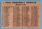 1961 Fleer Ty Cobb Frank Baker Zack Wheat Card