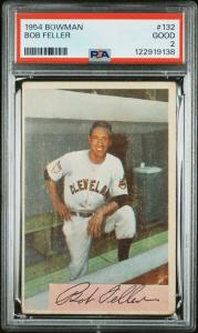 1954 Bowman Bob Feller Baseball Card #132