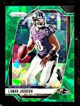Lamar Jackson 2024 Prizm Green Cracked Ice Card