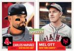 Topps Living Set Carlos Narvaez & Mel Ott
