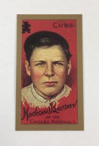 1911 Mordecai Brown T205 Gold Border Card