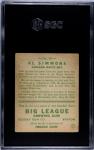 1933 Goudey Al Simmons #35 Trading Card