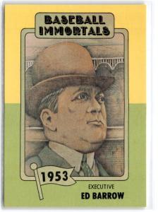 1980s SSPC Baseball Immortals Ed Barrow Card