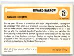1980s SSPC Baseball Immortals Ed Barrow Card