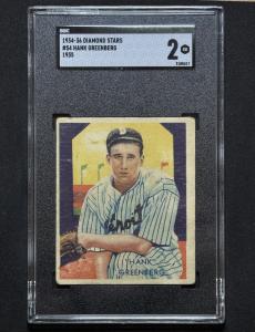 1935 Hank Greenberg Diamond Stars #54 Card