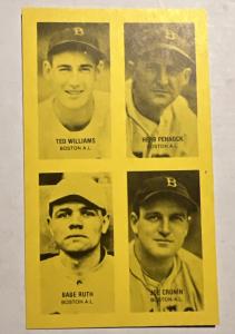1977 Jim Rowe 4-in-1 HOF Cards Set