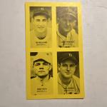 1977 Jim Rowe 4-in-1 HOF Cards Set