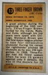 1963 Bazooka Mordecai "Three Finger" Brown Card