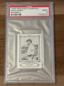 1926 Spalding Max Carey Baseball Card - PSA 9