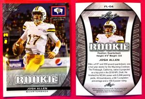 Josh Allen 2018 Leaf Rookie Card - State Flag Edition