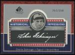 2003 SP Legendary Cuts Charlie Gehringer Card