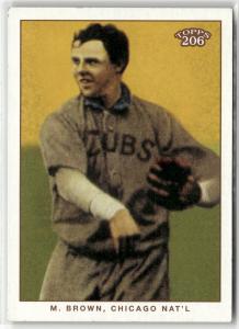 2002 Topps 206 Mordecai Brown Chicago Cubs Card
