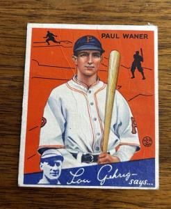 1934 Goudey Paul Waner Big League Card