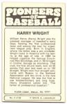 Harry Wright 1974 Fleer Baseball Card #2