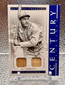2018 Panini National Treasures Al Simmons Dual Game Used