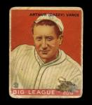 1933 Goudey Dazzy Vance RC Big League Card