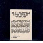 1993 Cracker Jack Rabbit Maranville #20 Card