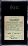 1933 Goudey Carl Hubbell Baseball Card #234