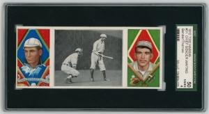 1912 T202 Hassan Triple Folders Bender/Thomas Card