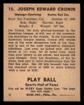 1941 Play Ball Baseball Joe Cronin Card #15