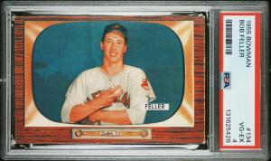 Bob Feller 1955 Bowman PSA 4 Cleveland Indians