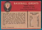 1961 Fleer Frankie Frisch Pittsburgh Pirates Card