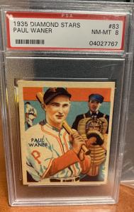 1934 Diamond Stars Paul Waner HOF PSA 8