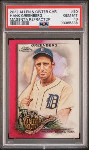 Hank Greenberg 2022 Allen & Ginter Chrome Refractor