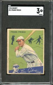 1934 Goudey Frankie Frisch Cardinals HOF Card