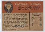 1961 Fleer Kid Nichols Baseball Card #129 HOF