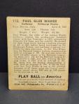 1939 Play Ball Paul Waner Pittsburgh Pirates Card