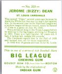 1983 Galasso Dizzy Dean Goudey Reprint #223