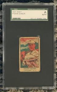 1921 W551 Home Run Baker Yankees Card